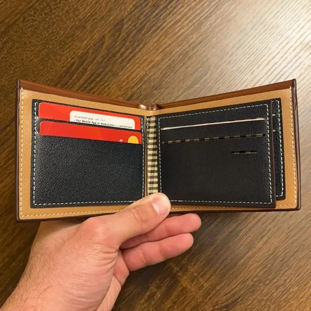 Retro Men's PU Leather Wallet - Perfect for Money and Credit Cards - Coffee